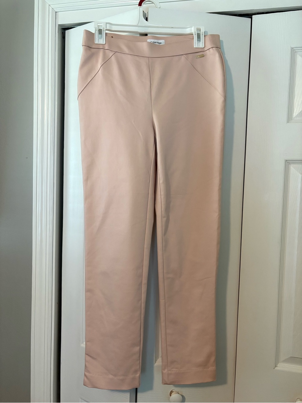 Calvin Klein Women's Blush Pink Slim Leg Pants